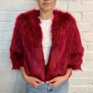 Vibrant Faux Fur Jacket by Lucy Paris – Perfect for Fall & Winter Glam